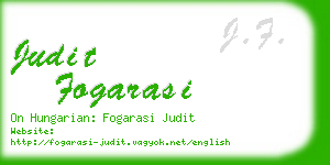 judit fogarasi business card